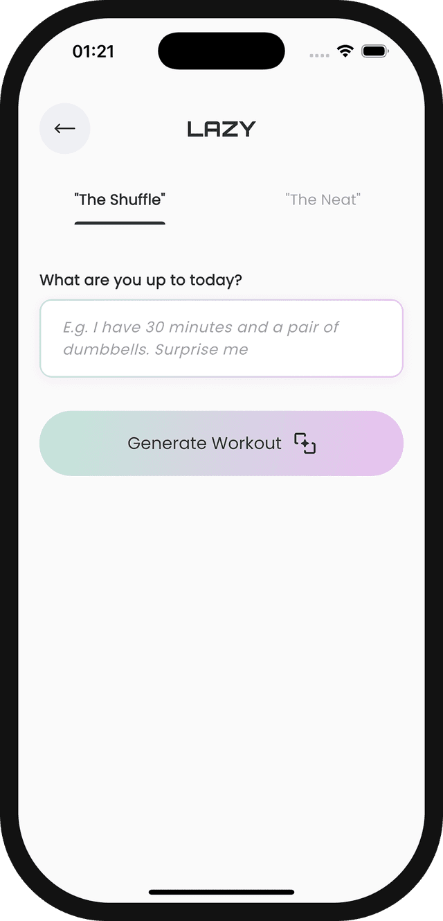 The Shuffle App Screenshot